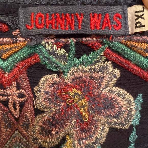Johnny Was Embroidered Lulu Hummingbirds Tunic/ Mini Dress size XLP scoop neck - Picture 8 of 16
